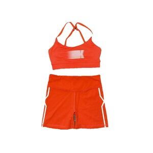 Savage X Fenty Sport Retro Runner Biker Short Bandit Low Impact Bra Set Sz 12-14